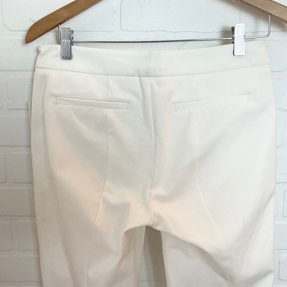 NWT Ecru Trousers Dress Pants Ankle Split hem Crop Ivory Off-White Coastal Sz 2 - Picture 7 of 16